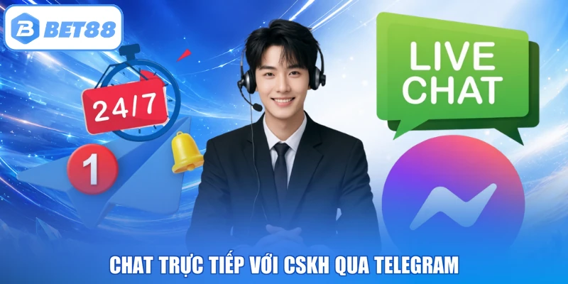 Chat trực tiếp với CSKH qua Telegram